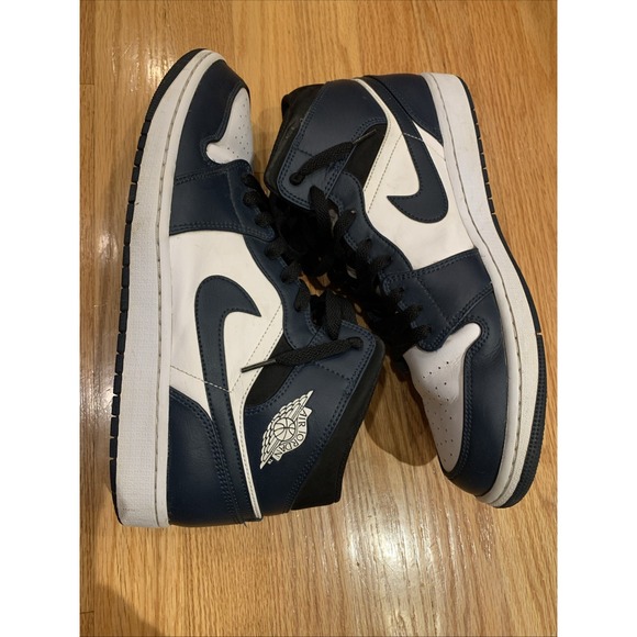 NIKE AIR JORDAN 1 MID RETRO OG ARMORY NAVY‎ SZ 14 554724-411